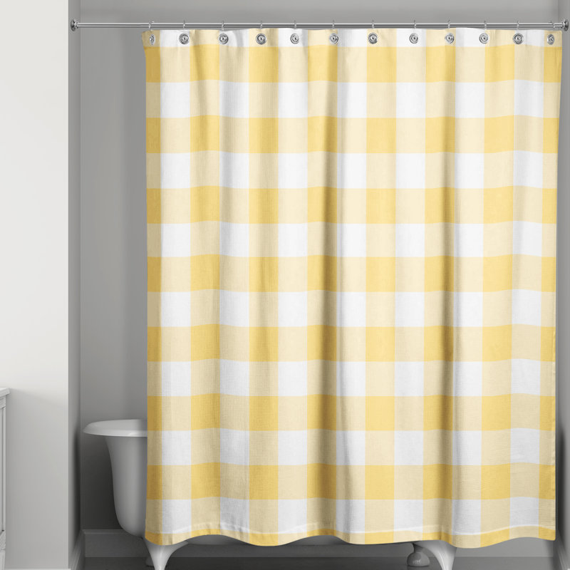 Rideau de douche simple Hank, Jaune