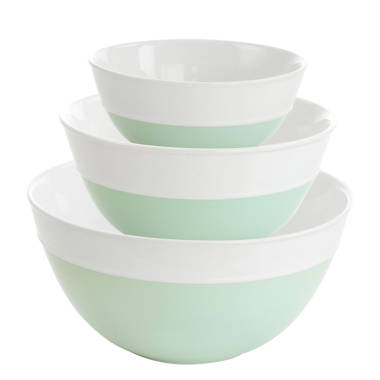 Martha Stewart 2 Piece Dual-Tone Stoneware Baker Set in Mint