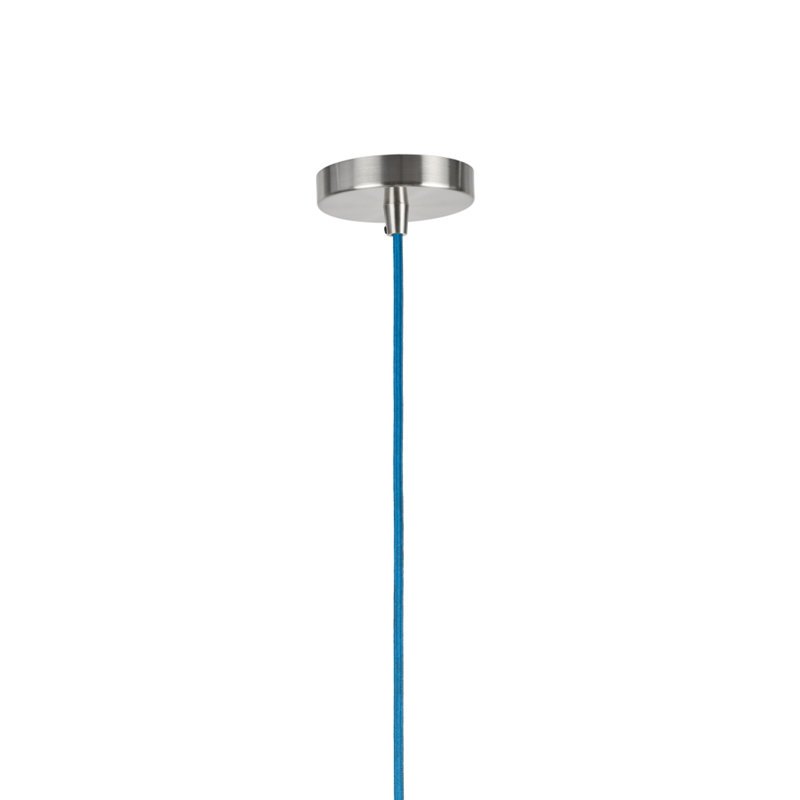 Luminaire suspendu cylindrique 1 lumière Kaylien, Bleu, 12,5 po: H 6 po x l 6 po
