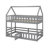 Twin-Over-Twin House-Style Bunk Bed Comes With Fence And Door-1526883681