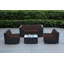 Ensemble de conversation en osier pour 4 personnes avec coussins Billyjo Wicker-29178779-29178775