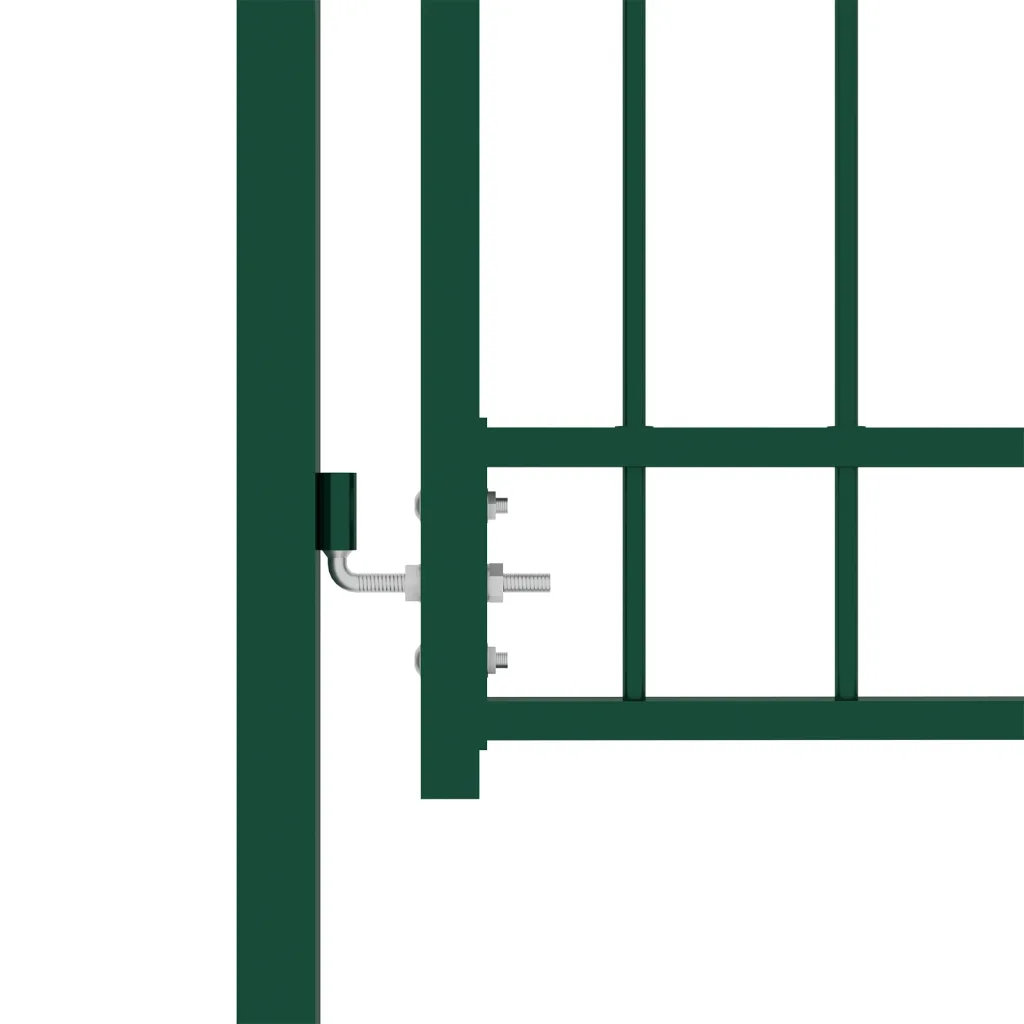 Vidaxl (Green, 100 X 175 Cm) Fence Gate With Arched Top Steel Entrance Gate Green/Black Multi Sizes - Image 2