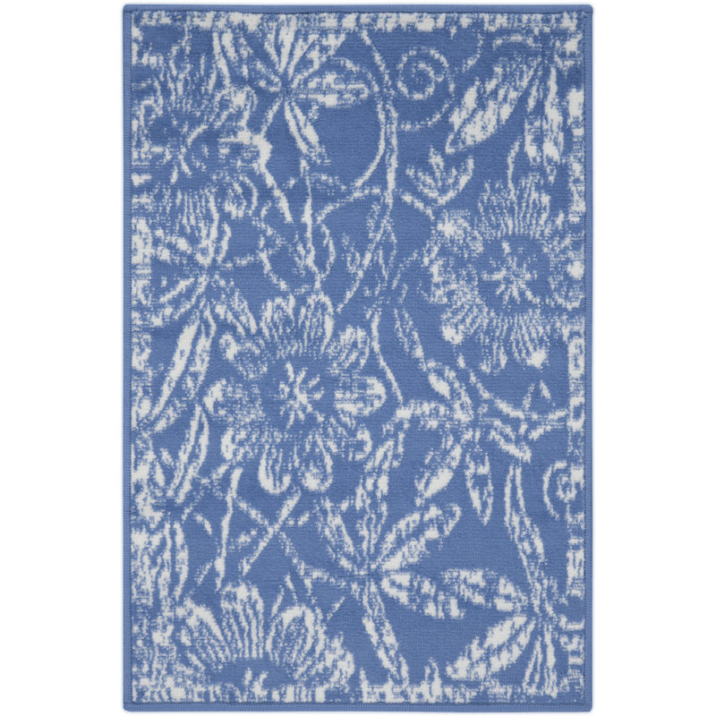 Floral Indoor Rug, Rectangle 2' x 3'