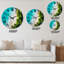 Vue aérienne de la plage tropicale turquoise IV - Horloge murale nautique et côtière-2048114288