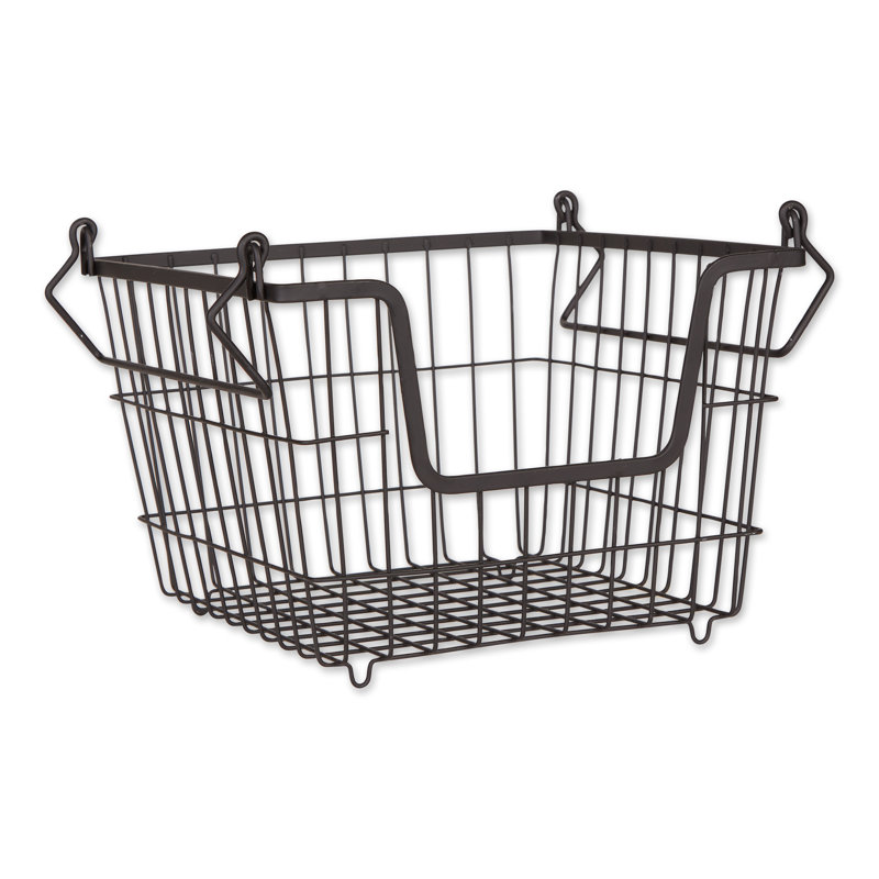 Rebrilliant Decorative Basket, Black, 8" H x 11" W x 11" D