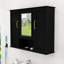 Armoire de salle de bain élégante avec grand rangement, tablettes réglables et espace de rangement ouvert-76069094
