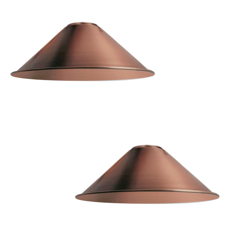 Nikias 10cm H Metal Cone Shape Lamp Shade ( Uno ), Copper/White