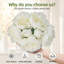 Pivoines artificielles élégantes au toucher véritable dans un vase en verre-673064736