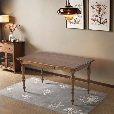 Retro Durable Household Dining Table With Draers