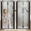 Portes de douche pliantes sans cadre en chrome avec verre transparent-121700023