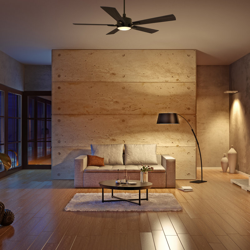 Apex Smart Ceiling Fan With Remote, Light Kit Included, Works With Google Assistant And Amazon Alexa,Siri Shortcut., 56"