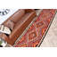 Tapis de couloir turc rétro avec un motif géométrique kilim et un motif vibrant pour une décoration bohémienne