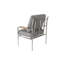 Fauteuil Mid-Century moderne en cuir et acier inoxydable-1006753505