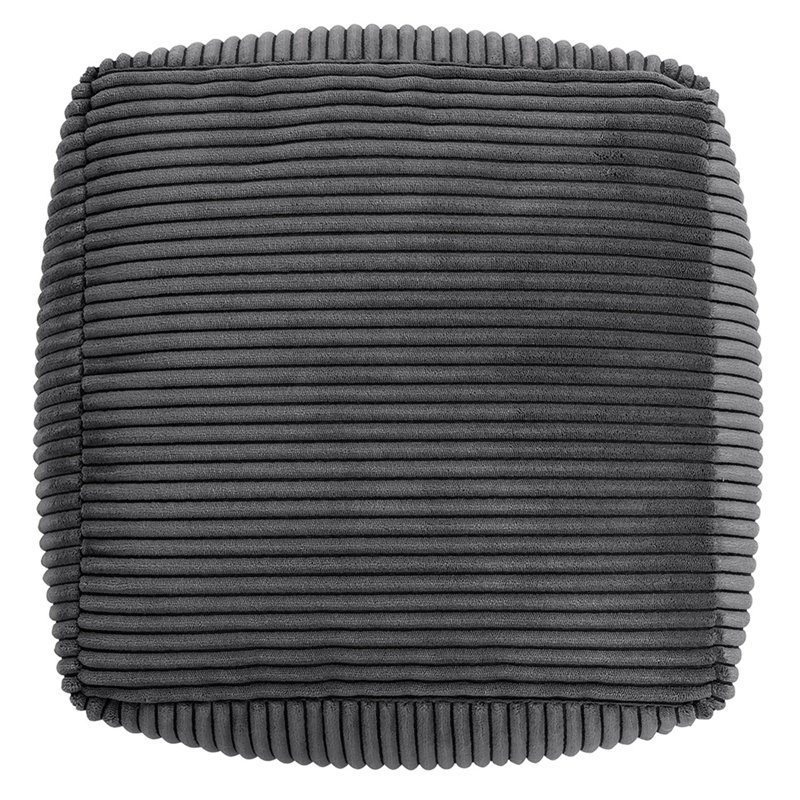 Soul 40Cm Square Pouffe Ottoman, Charcoal Grey