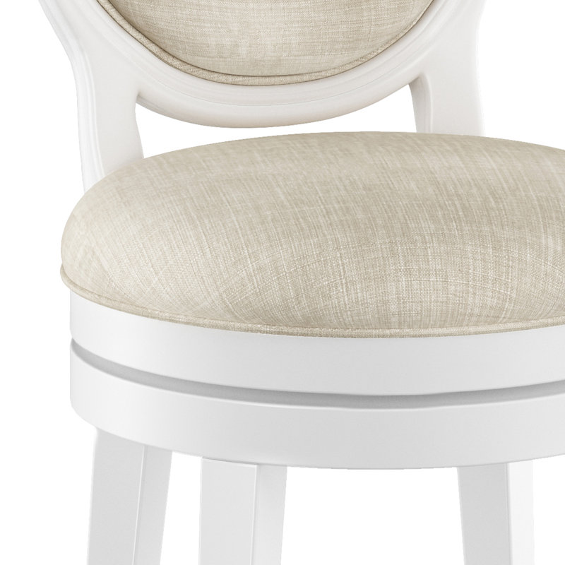 Tabouret pivotant Andranae, Tabouret de comptoir (siège d'une hauteur de 26,2, Blanc