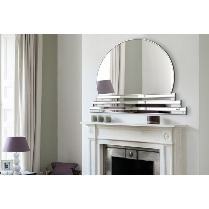 Yolanda Flat Wall Mirror, Silver