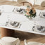 Table de salle à manger moderne 71 "ovale en faux marbre 4-6 personnes, double colonne romaine avec pieds bruns et table de salle à manger moderne minimaliste-353320130-338527380-356149421