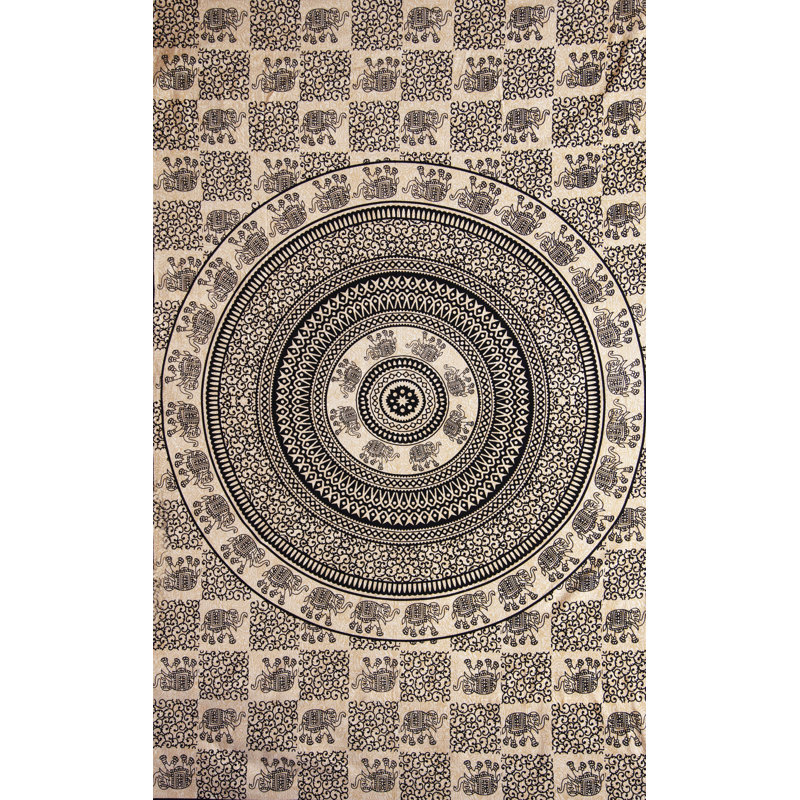 Tapisserie en coton éléphant