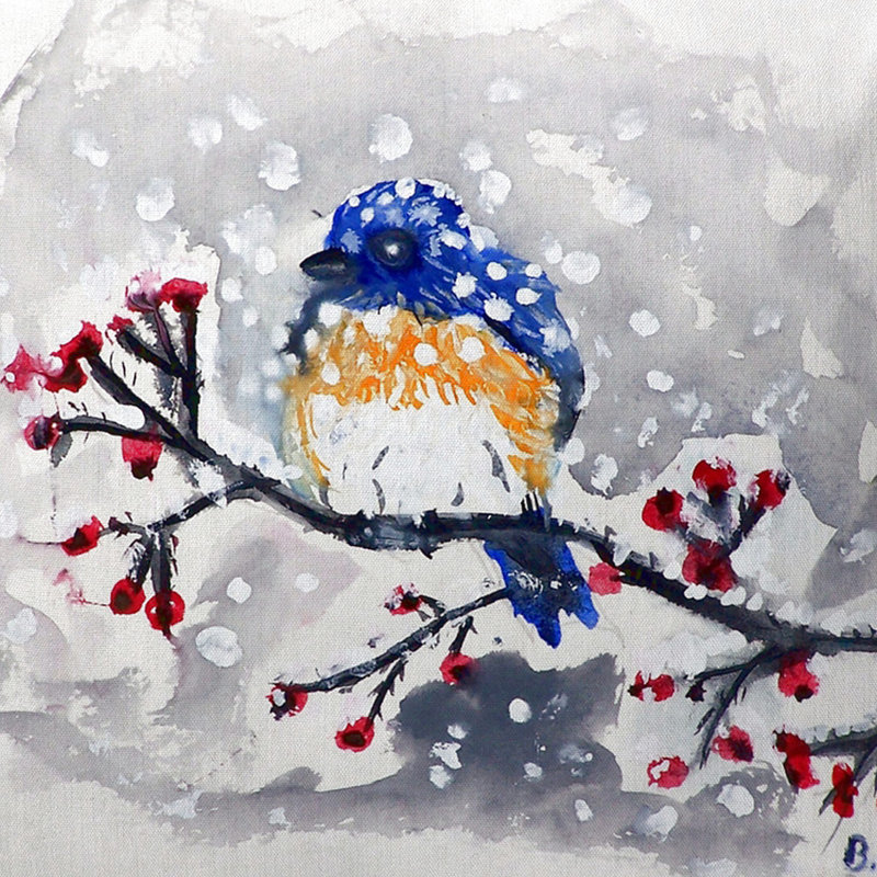 Housse et insert de coussin extérieur Bird and Snow, Petit
