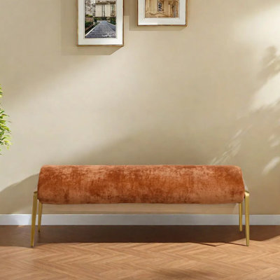 Banc en métal à rembourrage doux