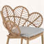 Ensemble de 2 chaises Papasan en osier - rotin en PE, pieds en teck et coussins hydrofuges pour patio