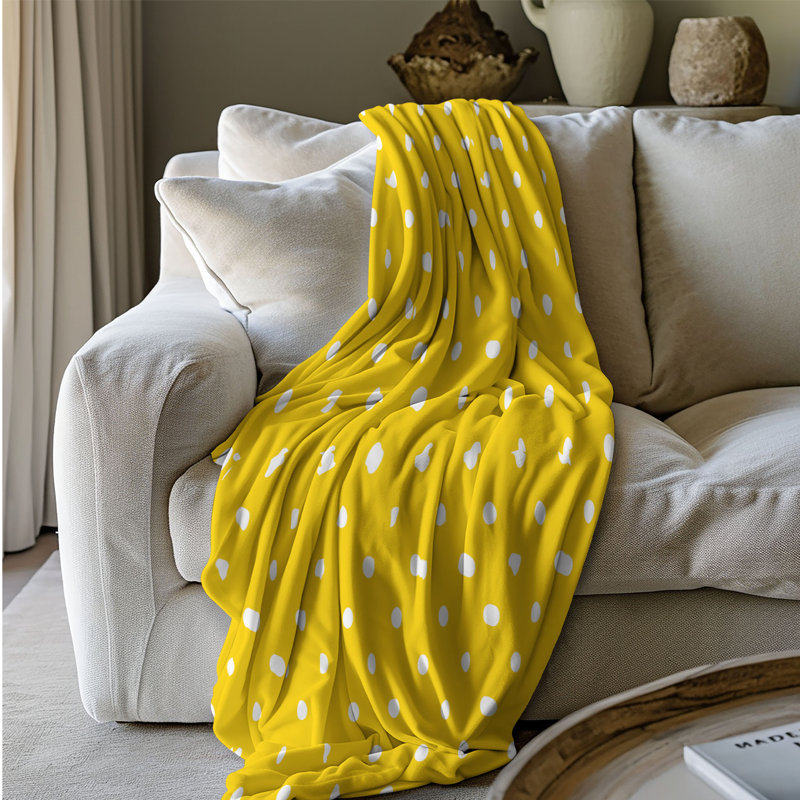 Couverture zébrée rose citron 1 pièce, L 60 po x L 80 po
