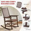Chaise berçante d'extérieur en bois massif-2072829447