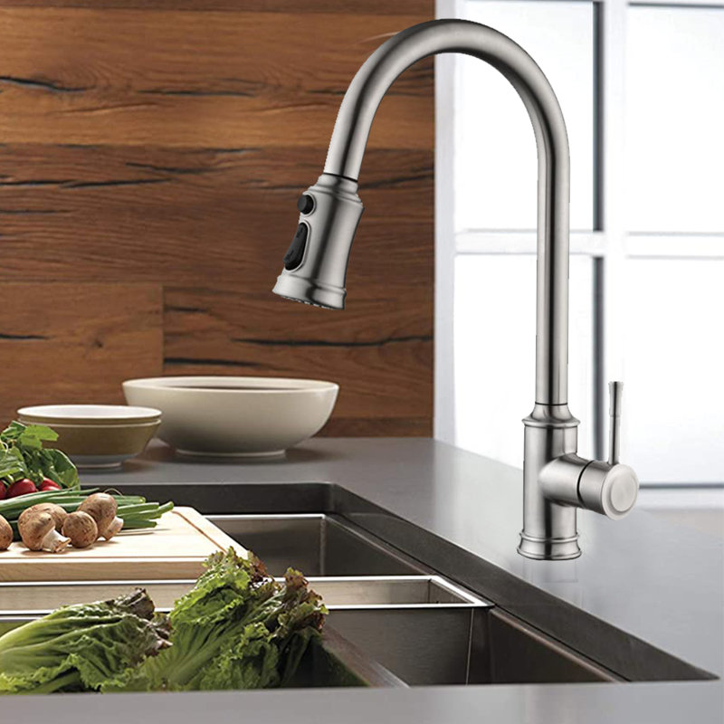 FB Pull Down Kitchen Faucet, Brushed Nickel