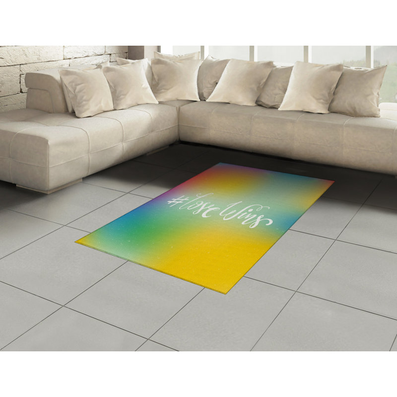 Tapis jaune fierté, Rectangle— 4 pi x 5 pi 8 po