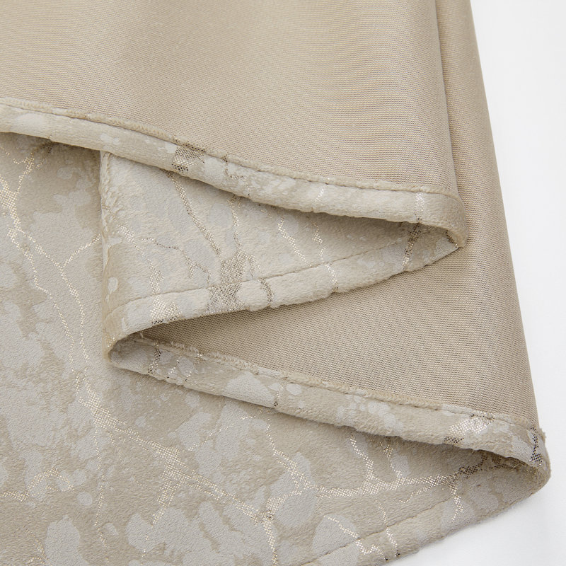 Ensemble de 2 rideaux en velours avec œillets Deavion, Beige, L 40 po x L 96 po