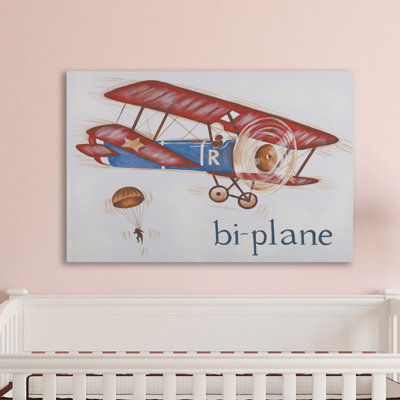 "Biplane" par Reesa Qualia, reproduction sur toile tendue
