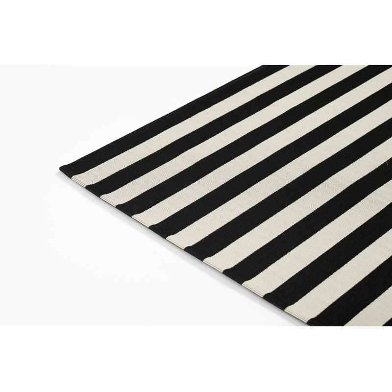 Tapis d'intérieur noir rayé Novogratz par Momeni Icon 8 pi 10 po x 11 pi 10 po, 8'10" X 11'10"