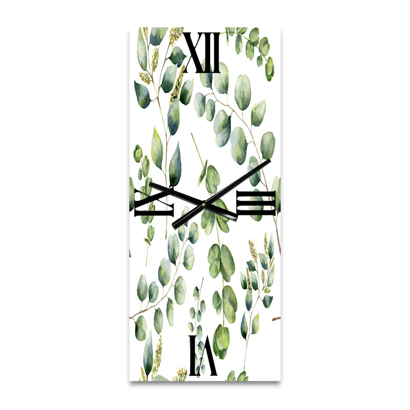 Horloge murale Eucalyptus Branches III, Grand
