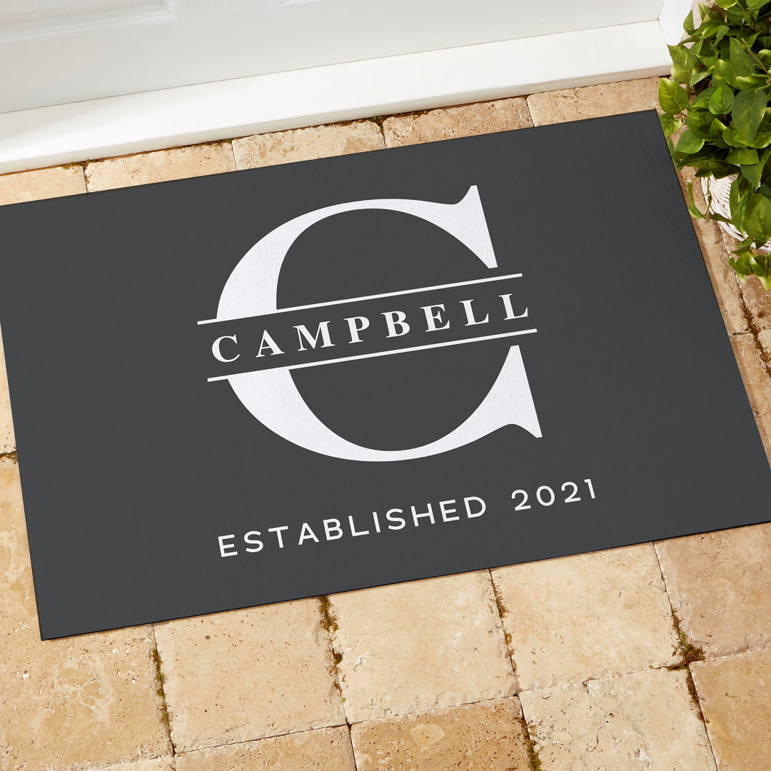 Lavish Last Name 27" x 18" Non-Slip Indoor Door Mat Personalization Mall 