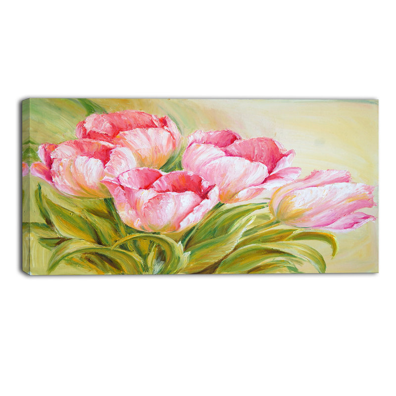 " Bunch Of Tulips Oil ", 16" H x 32" W