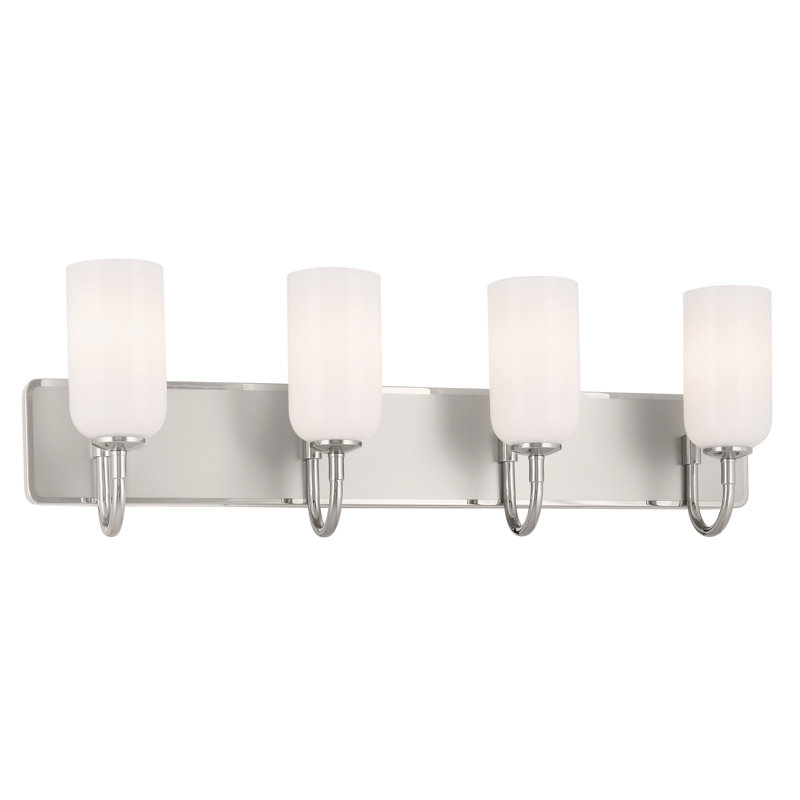 4 - Light Dimmable Vanity Light, Polished Nickel
