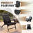 3-Piece Outdoor Patio Furniture Set, Folding Conversation Set with Coffee Table, Adirondack Chairs for Garden, Balcony, Backyard, Poolside, All-Weather Wicker Patio Chairs (Black Cushion)-1463729242