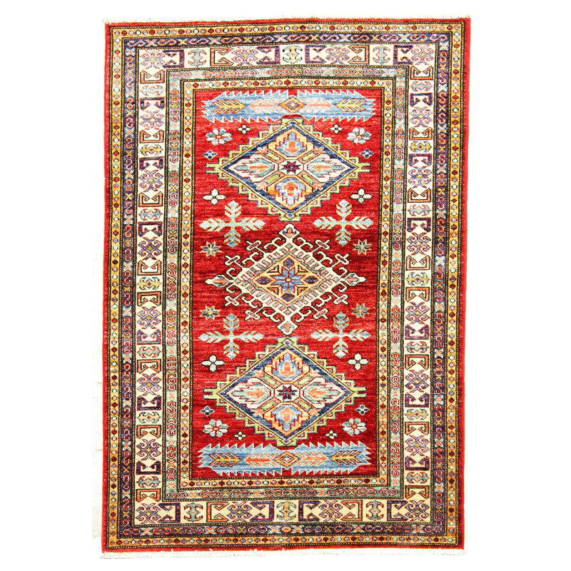 Tribal One-of-a-Kind 3′3" X 4'10″ New Age Wool Area Rug in