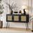 47.2" Console Table With Storage, Entryway Table, Sofa Table For Hallway, Black-1939343525