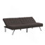 Structure en bois, pieds en acier inoxydable, futon, canapé-lit espresso