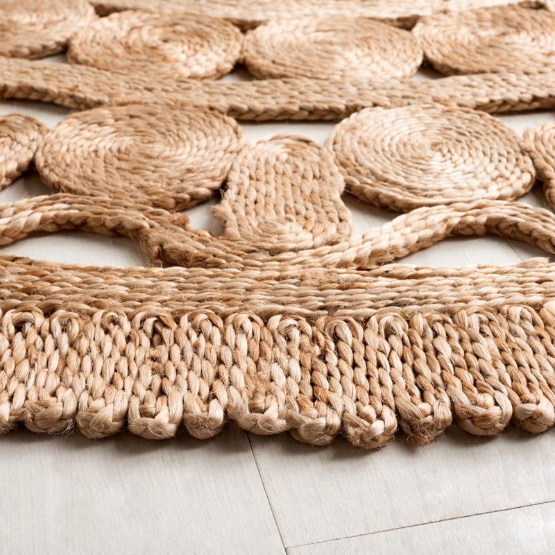 Tapis naturel en fibre naturelle 174, Rond 6 pi