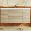 Meuble-lavabo mural simple lavabo de 120 cm avec comptoir en résine de pierre-145848041