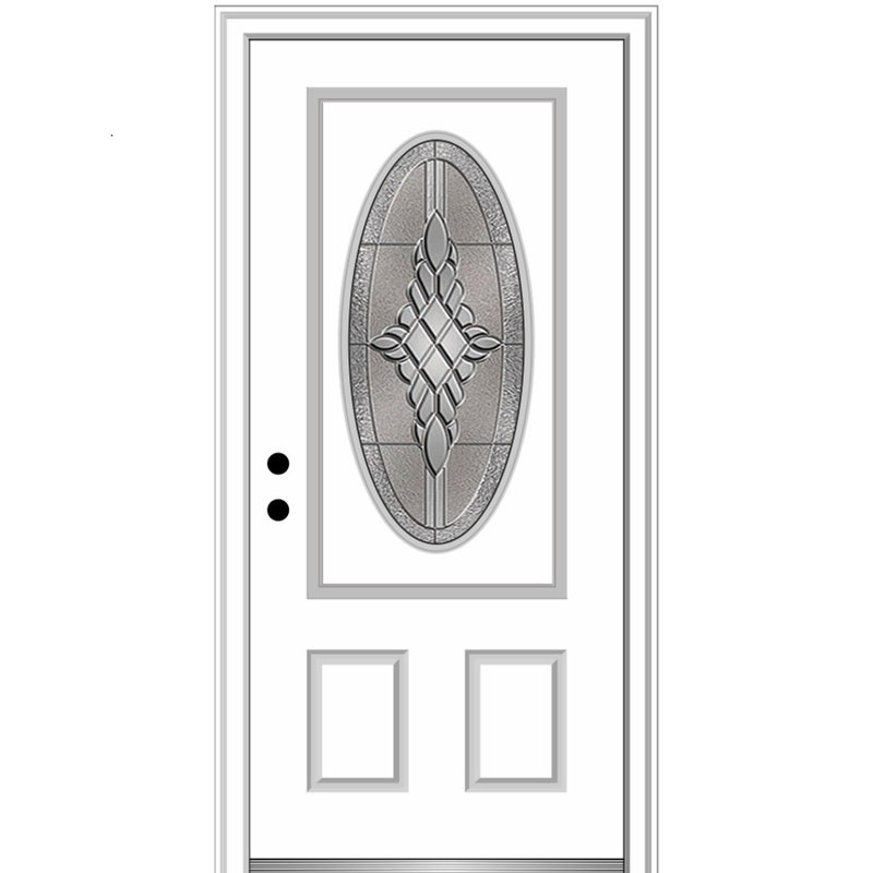 Porte d'entrée avant en fibre de verre Grace, Droite / vers l'intérieur