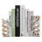Set of 2 Whitewashed Wood Cookbook Bookends, Rustic "Cook & Books" Kitchen Decor