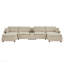 Canapé modulaire de 154 po avec repose-pieds en nuage avec repose-pieds modulaires en U de 154 po, canapé modulaire surdimensionné moderne en velours côtelé 6 places avec console centrale Port USB, beige-940497909
