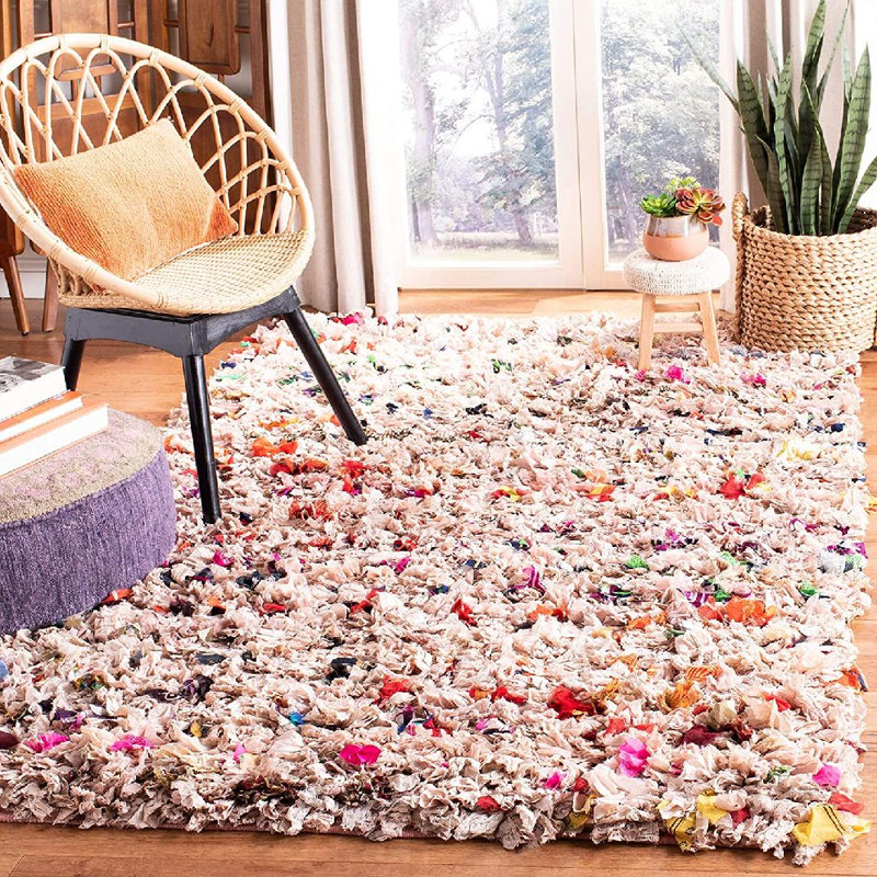 Cudney Shag Hand Woven Performance Rug, Rectangle 3' x 5'