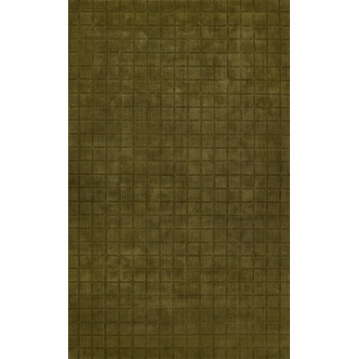 Meile Contour Hand Loomed Wool Geometric Green Area Rug