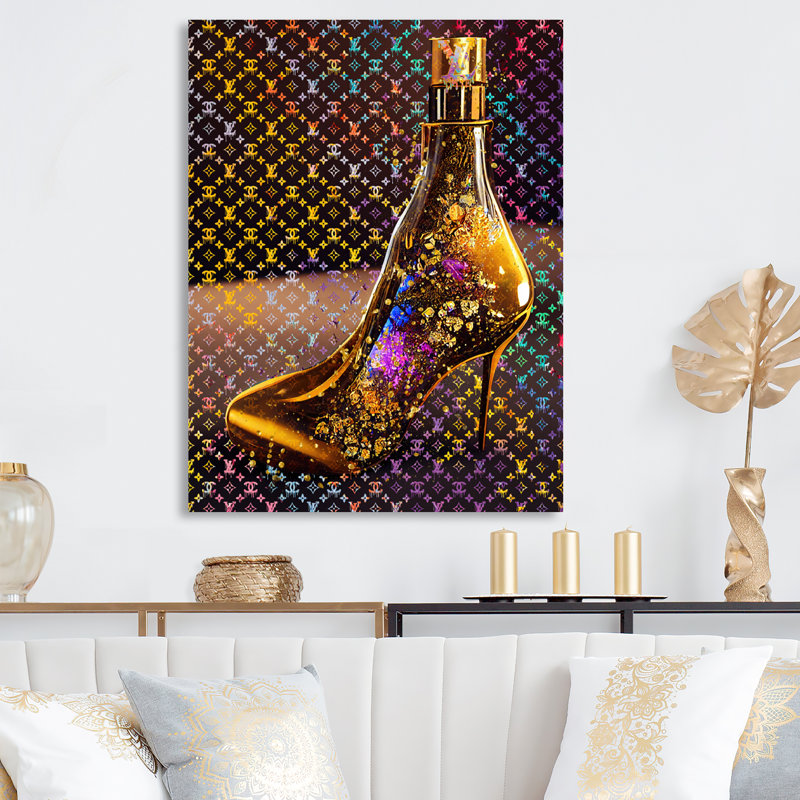 Luxueux talons aiguilles I - art mural sur toile tendance, H 32 po x l 24 po x P 1 po, Toile tendue