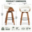 Tabourets pivotants Mid-Century rembourrés en similicuir Devlin-347477721-347477722