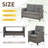 4 Piece  Rattan Sofa Seating Group with Cushions-290430293
